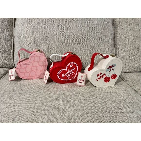 Target Bullseye Valentine’s Day Heart Storage Boxes - Picture 1 of 9